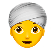 👳‍♀️ Emoji Frau mit Turban Apple iOS 13.2.