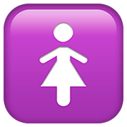Émoji 🚺 Symbole Toilettes Femmes sur Apple iOS 13.2.