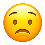 Emoji 😟 Faccina Preoccupata su Apple iOS 13.2.
