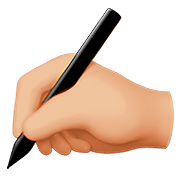 ✍🏼 Emoji Escrevendo à Mão: Pele Morena Clara na Apple iOS 13.2.