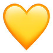 Emoji 💛 Cuore Giallo su Apple iOS 13.2.