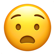 Emoji 😧 Faccina Angosciata su Apple iOS 13.3.
