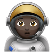 🧑🏿‍🚀 Emoji Astronaut(in): dunkle Hautfarbe Apple iOS 13.3.