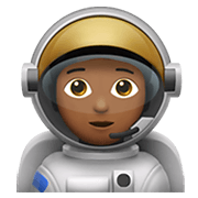 🧑🏾‍🚀 Emoji Astronauta: Tono De Piel Oscuro Medio en Apple iOS 13.3.