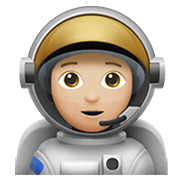 🧑🏼‍🚀 Emoji Astronauta: Tono De Piel Claro Medio en Apple iOS 13.3.