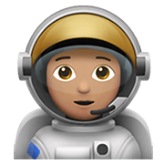 🧑🏽‍🚀 Emoji Astronaut(in): mittlere Hautfarbe Apple iOS 13.3.