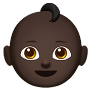 👶🏿 Emoji Bebé: Tono De Piel Oscuro en Apple iOS 13.3.
