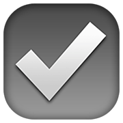☑️ Emoji Abstimmungsfeld mit Häkchen Apple iOS 13.3.