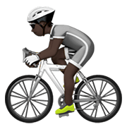Émoji 🚴🏿 Cycliste : Peau Foncée sur Apple iOS 13.3.