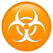 Émoji ☣️ Danger Biologique sur Apple iOS 13.3.