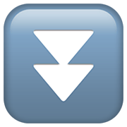 ⏬ Emoji Triángulo Doble Hacia Abajo en Apple iOS 13.3.