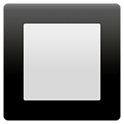 🔲 Emoji Botón Cuadrado Con Borde Negro en Apple iOS 13.3.