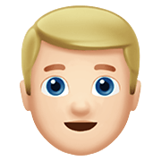 👱🏻‍♂️ Emoji Mann: helle Hautfarbe, blond Apple iOS 13.3.