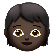 🧒🏿 Emoji Kind: dunkle Hautfarbe Apple iOS 13.3.