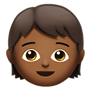 🧒🏾 Emoji Criança: Pele Morena Escura na Apple iOS 13.3.