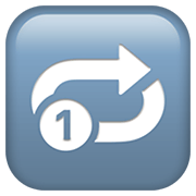 Emoji 🔂 Pulsante Di Ripetizione Della Riproduzione Di Una Traccia su Apple iOS 13.3.