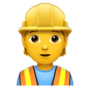 Émoji 👷 Personnel Du Bâtiment sur Apple iOS 13.3.