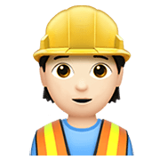 👷🏻 Emoji Trabalhador De Construção Civil: Pele Clara na Apple iOS 13.3.