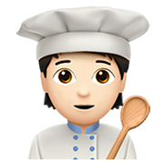 🧑🏻‍🍳 Emoji Cocinero: Tono De Piel Claro en Apple iOS 13.3.