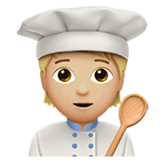 Émoji 🧑🏼‍🍳 Cuisinier (tous Genres) : Peau Moyennement Claire sur Apple iOS 13.3.