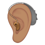 🦻🏽 Emoji Oreja Con Audífono: Tono De Piel Medio en Apple iOS 13.3.