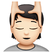 💆🏻 Emoji Persona Recibiendo Masaje: Tono De Piel Claro en Apple iOS 13.3.