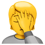 🤦 Emoji Persona Con La Mano En La Frente en Apple iOS 13.3.