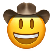 Emoji 🤠 Faccina Con Cappello Da Cowboy su Apple iOS 13.3.