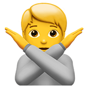 Emoji 🙅 Persona Che Fa Segno Di No su Apple iOS 13.3.