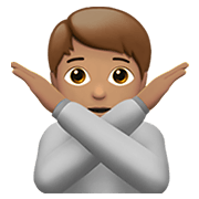 Émoji 🙅🏽 Personne Faisant Un Geste D’interdiction : Peau Légèrement Mate sur Apple iOS 13.3.