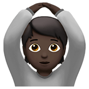 🙆🏿 Emoji Persona Haciendo El Gesto De «de Acuerdo»: Tono De Piel Oscuro en Apple iOS 13.3.