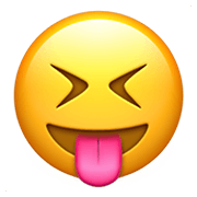 😝 Emoji Cara Con Ojos Cerrados Y Lengua Fuera en Apple iOS 13.3.