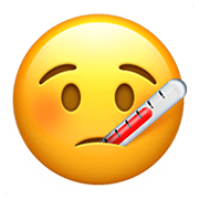 🤒 Emoji Gesicht mit Fieberthermometer Apple iOS 13.3.