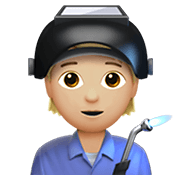🧑🏼‍🏭 Emoji Fabrikarbeiter(in): mittelhelle Hautfarbe Apple iOS 13.3.