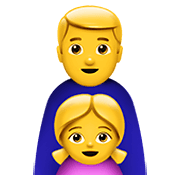 👨‍👧 Emoji Familie: Mann, Mädchen Apple iOS 13.3.