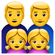 👨‍👨‍👧‍👧 Emoji Familia: Hombre, Hombre, Niña, Niña en Apple iOS 13.3.