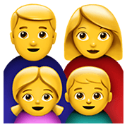 👨‍👩‍👧‍👦 Emoji Familia: Hombre, Mujer, Niña, Niño en Apple iOS 13.3.