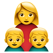 👩‍👦‍👦 Emoji Familia: Mujer, Niño, Niño en Apple iOS 13.3.
