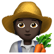 🧑🏿‍🌾 Emoji Agricultor: Tono De Piel Oscuro en Apple iOS 13.3.