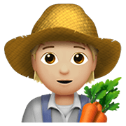 Emoji 🧑🏼‍🌾 Agricoltore: Carnagione Abbastanza Chiara su Apple iOS 13.3.