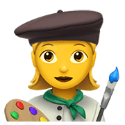 Emoji 👩‍🎨 Artista Donna su Apple iOS 13.3.