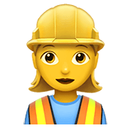👷‍♀️ Emoji Bauarbeiterin Apple iOS 13.3.