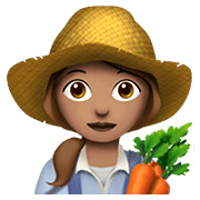 👩🏽‍🌾 Emoji Bäuerin: mittlere Hautfarbe Apple iOS 13.3.