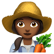 👩🏾‍🌾 Emoji Agricultora: Tono De Piel Oscuro Medio en Apple iOS 13.3.