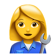 Emoji 👩‍🔧 Meccanico Donna su Apple iOS 13.3.