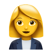 Emoji 👩‍💼 Impiegata su Apple iOS 13.3.
