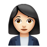 👩🏻‍💼 Emoji Funcionária De Escritório: Pele Clara na Apple iOS 13.3.