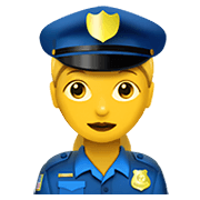 Emoji 👮‍♀️ Poliziotta su Apple iOS 13.3.