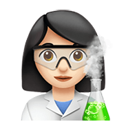 👩🏻‍🔬 Emoji Cientista Mulher: Pele Clara na Apple iOS 13.3.