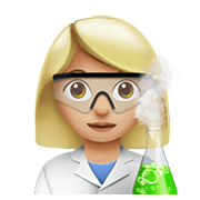 👩🏼‍🔬 Emoji Científica: Tono De Piel Claro Medio en Apple iOS 13.3.